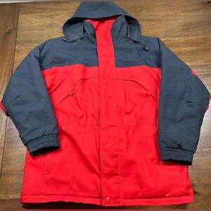 Maxam Mountain Youth Boys 14/16 Grey Duck Feathers Winter Snow Hood Jacket